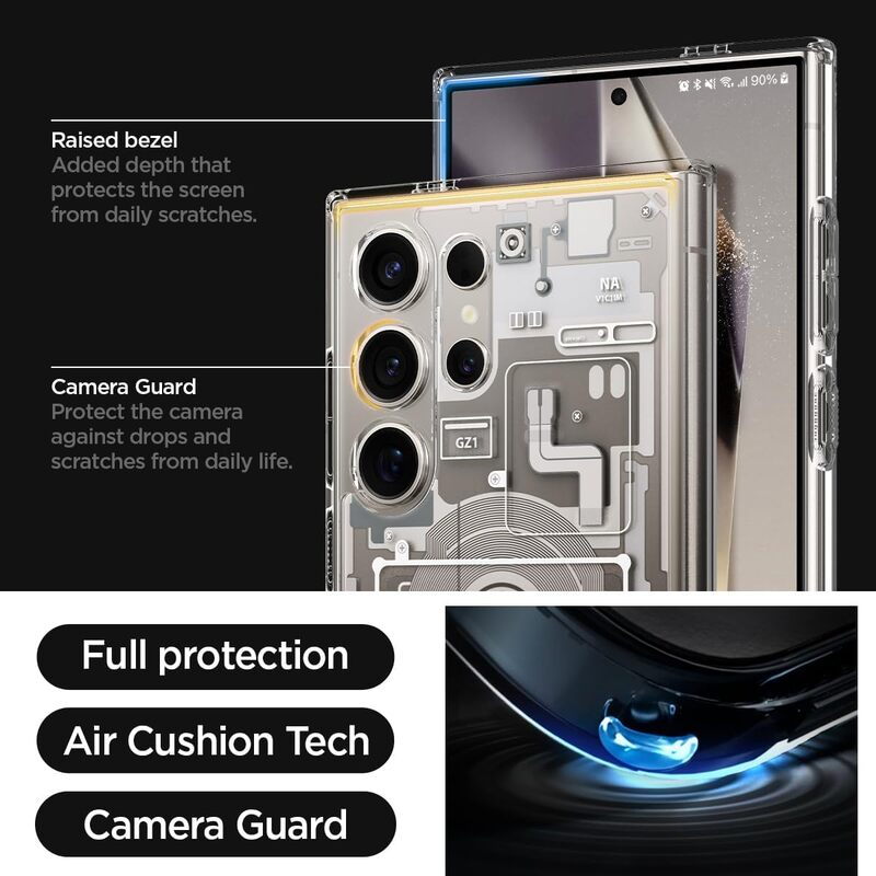Spigen Samsung Galaxy S24 ULTRA case cover Ultra Hybrid - Zero One Natural Titanium